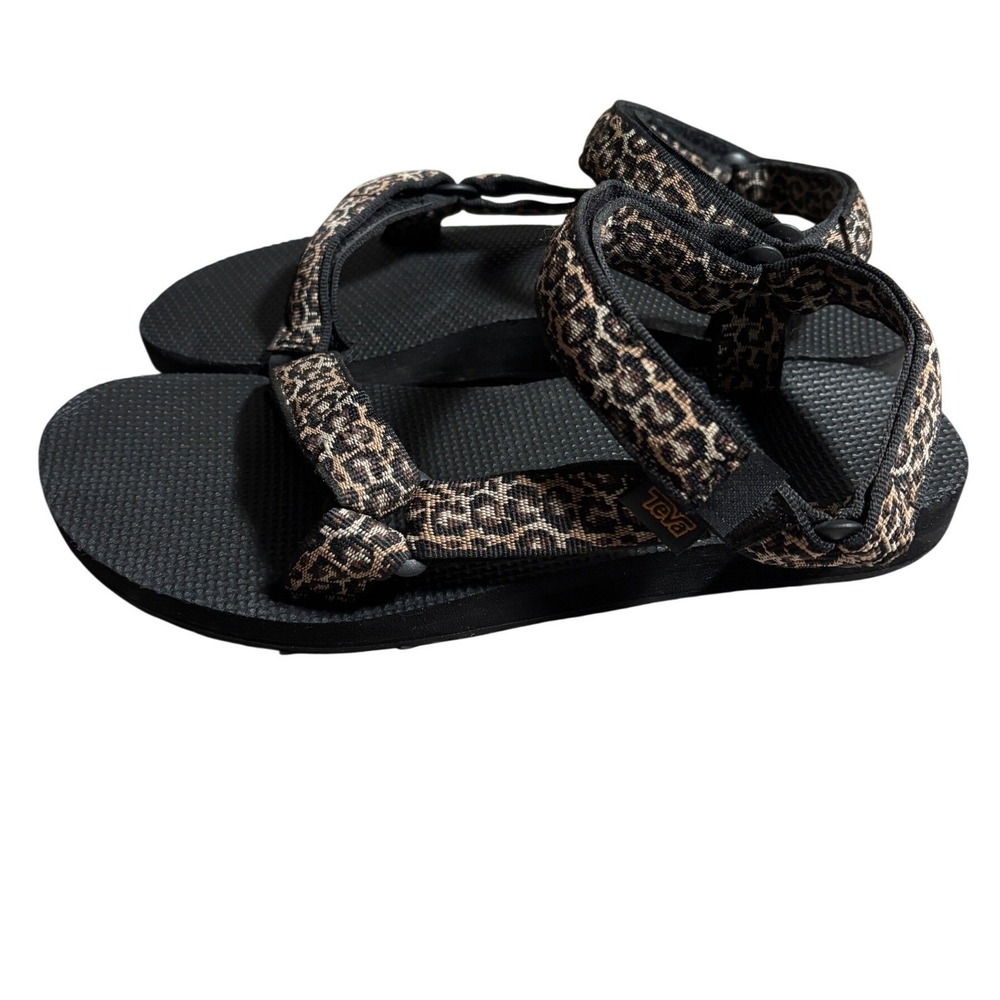 Teva Original Universal Sandals Leopard Print Women 9 Gorpcore Trails Outdoor